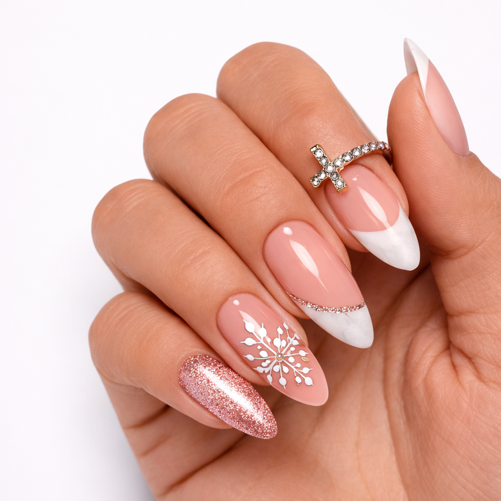 Blush Marble Snow Stiletto