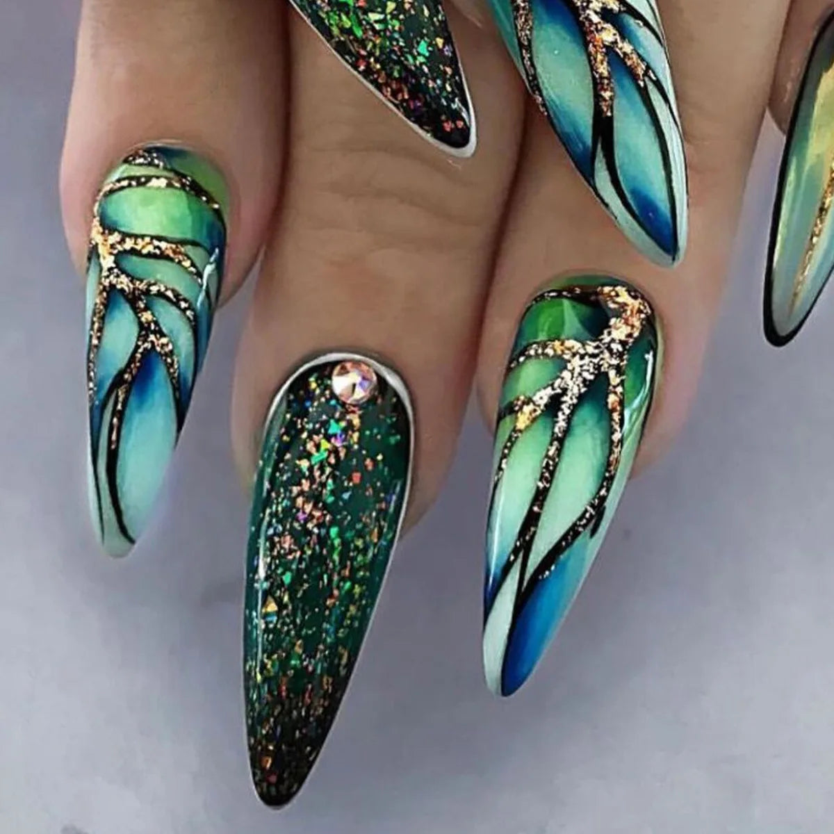 Jewel Gradient Stiletto